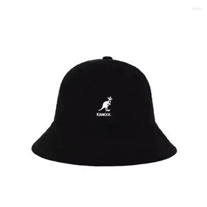 Berets Kangaroo Kangol Fisherman Hat Sun Bordado Toalha Material Hyuna Mesmo Tipo de Japonês Ins Super