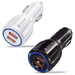 高速充電QC 3.0 LEDカー充電器すべての電話およびSamsung 6A USB Car Charger