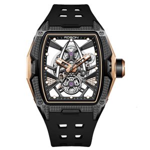 Швейцарские Richarmiles Luxury Watches Силиконовые RM High Square Barrel Watch Многофункциональные лица для лица