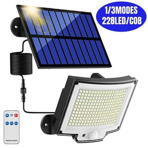 Nyhetsbelysning 106/318LED Super Bright Outdoor Solar Lamp Waterproof 3 Modes Motion Sensor Human Induction Solar Garden Light Yard Garage Light P230403