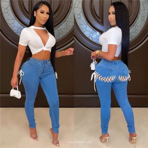 2023 designer pantaloni in jeans da donna jeans cinghia elastico jeans jeans moda vintage maglia skinny jeans pantaloni blu streetwear vestiti all'ingrosso 9647