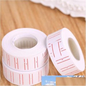 Labels Tags Wholesale 10 Rolls /Set Price Label Paper Tag Tagging Pricing For Gun White 500Pcs/Roll Drop Delivery Office School Bu Dhhvk