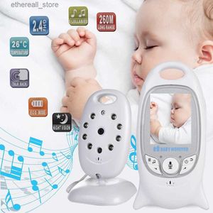 Monitores de bebê Vídeo Monitor de bebê Câmera VB601 Babá sem fio 2 vias Conversa Visão noturna IR LED Temperatura Babi Nanny Câmera 8 Leitor de música Q231104