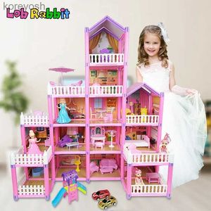 Cucine Gioca Cibo Ragazze Roombox Accessori per casa delle bambole fai da te Kit di mobili Principessa Castello dei sogni Villa Assembla Casa delle bambole Kid Fai finta di giocare con i giocattoli GiftL231104