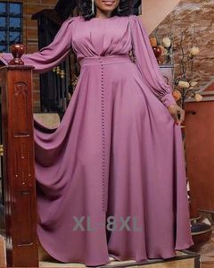 Plus Size Dresses Elegant Sexy Evening Party Long Dress Sleeve Purple With High Waist For Women Female 3xl 4xl 5xl 6xl