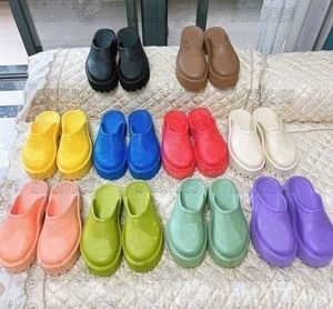 Italien designer elea tofflor kvinnor 2023 ss perforerade g mönster plattform slip-on loafers skum gummiplattform sula mulor