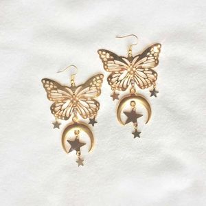 Dangle Earrings Stars Moon Butterfly Jewelry For Women Vintage Creative Charms Party Gift Female Piercing Eardrop Accessories