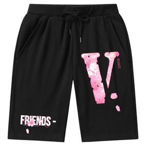 Męskie letnie spodnie swobodne Projekt mody Vlone Shorts List wydrukowany Big V Shorts Spring i Autumn Sports