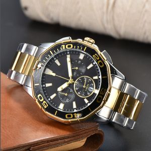 Top Quality Men Watch All Working Quartz Movement Sapphire Glass Mens BlackDial Watches