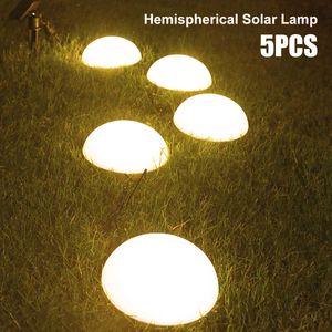 Lampy trawnikowe 5pcs Solar Lights Outdoor Solar LED LED IP65 Wodoodporne słoneczne lampa ogrodowa 5-w-1 półkulowate lampki ogrodowe P230406
