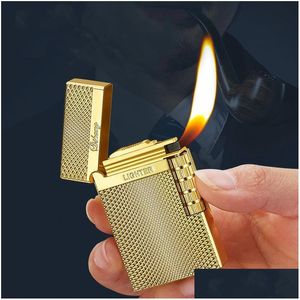 Feuerzeuge Neue Schräge Tabakpfeife Flint Feuerzeug Sound Winddicht Jet Butan Gas Metall Zigarre Zigarette Gadgets Für Männer Drop Lieferung Hom Dheeh