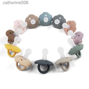 Pacifiers# 1pcs Baby Newborn Soft Food Silicone Nipple Infant Safe Flower shape Nipples Toddler Pacifier Kids Teether Toy For Boy And GirlsL231104