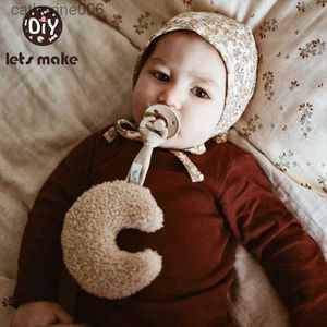 Schnuller# Baby Schnuller Clip Stern Mond Form Säugling Neugeborenen Schnuller Kette Dummy Nippel Halter Clips BPA FREI Silikon Baby ZubehörL231104