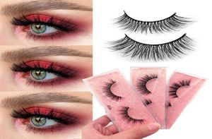 Mink Lashes 3D Noelashes 100 rzęs okrucieńczy ręcznie robione wielokrotne rzęsy Naturalne rzęsy WISPIES Fałszywe rzęsy makijaż e seria MI7988661