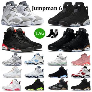 2024 Jumpman 6 Scarpe da basket 6s Cool Grey DMP UNC Argento metallizzato Aqua Alternate Verde elettrico Rosso Infared Mens Scarpe da ginnastica sportive