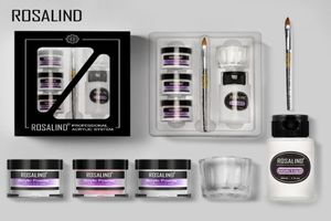 Rosalind kit de unhas acrílicas para design de unhas, 10g, extensão de pó esculpido para manicure, conjunto de esmalte em gel, conjunto superior e base7285538