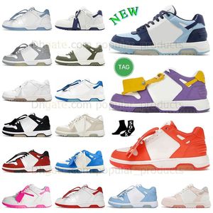 Poza biurem trampki niskie platformy Buty męskie kobiety Offes Białe buty Casual Designer OW jasnoniebieski Khaki Blue Orange White Dhgates Sport Tennis Vintage Treners