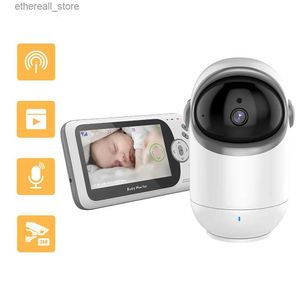 Bebek Monitörler 4.3 inç Video Bebek Monitörü Pan Tilt Kameralı 2.4G Kablosuz İki Yönlü Sesli Gece Görme Güvenlik Kamera Bebek Bakıcısı VB801 Q231104