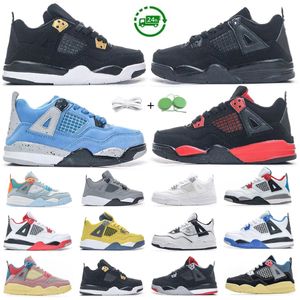 Kids Shoes Athletic Sneaker Military Black Cat Thunder Bred Fire Red Unc Blue Children Preschool Youth Toddler Girls Boys Outdoor Trainers Sports Kid Child Sneakers