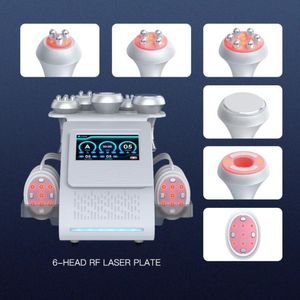 Klinikanvändning 6 i 1 bantning 80K Cavitation EMS Belly Lase Fat Minska vakuum Ultrasonic Radiofrekvens RF Massager Body Slimming Weight Loss Beauty Machine