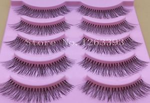 Natural Sparse Cross Eye Lashes Förlängning Makeup Långa falska ögonfransar tjock vit bomullsterrier Naturliga falska ögonfransar5764100