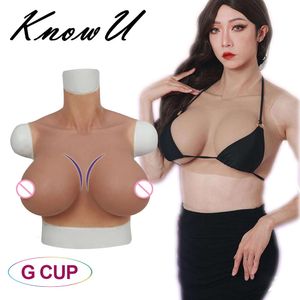 Catsuit Costumes Silicone G Cup Breast Expansion Fake Boobs East West Shape for Cosplay Transgender Upgraded Design is More Natural
