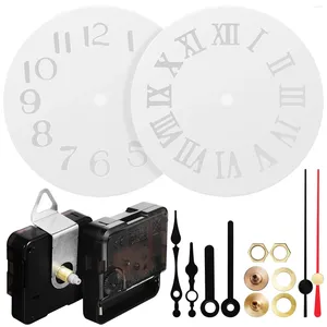 Clocks Accessories 2 Sets Silicone Mold Clock Molds Resin Tray Crafts Parts Kit Mold: Pointer: Aluminum Replacement Mechanism Work Number