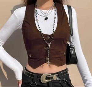 Kadın Tankları Camis 4 Renk Kadınlar şık yelek racerback yelek smokin takım elbise yelek vintage steampunk jacquard ceket punk stil korsetier p230322