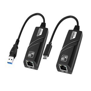 Nätverkskontakter USB 3.0 USB-C Type-C till RJ45 100/1000 Gigabit LAN Ethernet LAN Network Adapter 100/1000 Mbps för Mac/Win PC 243S