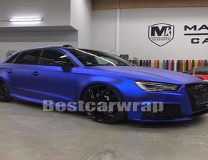 Ice Blue Satin Chrome Film för Car Wrap Foile Stickers med Air Release 1.52x20m 5x65ft4682862