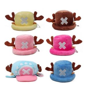 Anime kawaii plysch leksaker cosplay tony chopper bomull hatt varm vinter mössa för kostym vuxen unisex tillbehör gåvor gc2012