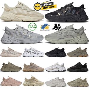 Originals ozweego designer män kvinnor som kör sneakers trippel s svart vit iriserande spårlast lycka till ask pärla krita pärla hampa löpare casual tränare