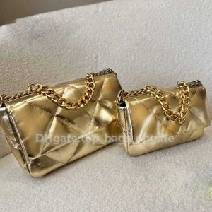 Tone Flap Designer Crossbody Bag Gold Sheepskin Classic Handbag - Luxurious Metal Thick with Woman High Capacity Chain Small Bags