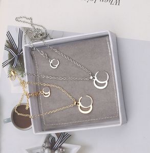 2color Fashion Designer 18K Gold Plated Pendant Necklaces Copper Luxury Letter Link Chain Men Women Couple Lovers Necklace Jewelry