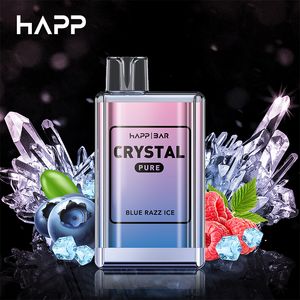 1688 HAPP Bar Crystal Puffs 6000 8000 Einweg-Vape-Box Pen Vapers 6k/8k/10k Puff E-Zigaretten-Verdampfer wiederaufladbare Vapes Batterie 2 %/5 % E-Saft