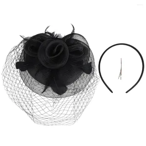 Bandanas Cocktail Hat Flower Hair Accessories Fascinator Headband Bride Headdress Artificial Miss Wedding