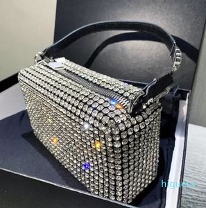 Designer-Luxus-Tasche Damen Diamond Hobo-Bag Handtasche Tote Schulter Cross Body Shiny Strass Tasche Geldbörse Damen Clutch