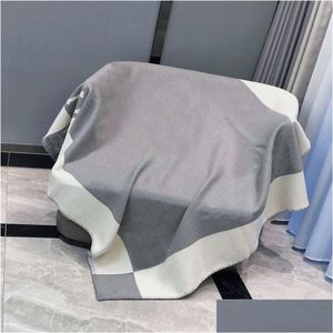 Blankets Orange Fleece Designer Blanket Women Luxury Throw Blankets Thick Wearable Chunky Fashion Baby Boy Couch Elastic Home Decor Be Dhdrc