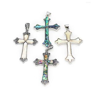 Charms 1st Shell Pendant Bull Head Abalone Cross Diy Female Charm Necklace Jewelry Gift