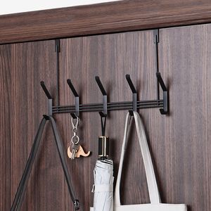 Hooks Rails Iron door hanger hook punching doorless hanger bag rack tie brass key hook wall hanger Coats hanger towel rack 230404