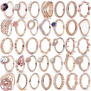 Authentic fit pandora rings charms charm New Rose Gold Series Charm