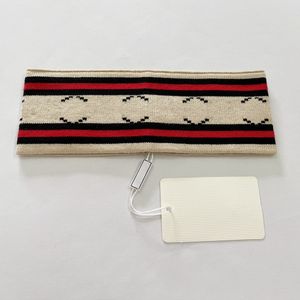 2024 marca designer feminino carta impressão bandana elasticidade turbante hairbands fio de lã tricô headwraps esportes acessórios para homens mulheres