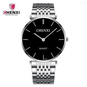 Нарученные часы chenxi top brand men watch silver щита из нержавеющей стали.