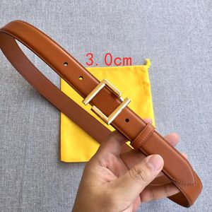 Letter F Smooth Buckle Belt Fashion Vintage Solid Color Men Women Decoration Casual Thin Waist Belts Luxury Designer Black Yellow Belt Width 2.0cm 3.0cm