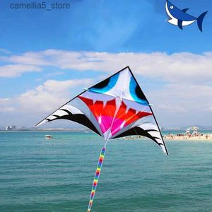 Kite Accessories Free shipping shark kites flying for adults kites line delta kites factory windsurf flying toy accessories for fishing Kite reel Q231104