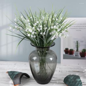Decorative Flowers Artificial Lily Of The Valley Plastic Fake For Home Vase Wedding Decoration Bridal Bouquet Flores Artificiales