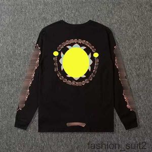 Erkek Hoodies Chromees Hearts Sweatshirts Tişörtler Klasikler Kalp Marka Kromları Uzun Kollu Yüksek Kalite Üstler Tees Sıradan Gevşek Sokak At Nalı Sanskrit 9J6a