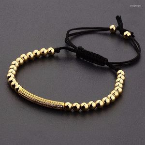 Strand Amader 2023 Summer Charm Mens Braceletbangle Top Copper Beads CZ Micro Pave Bracelet for Fashion Men Jewlery AB1198