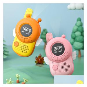 Toy Walkie talkies mini słodki styl child talkie przenośne dwukierunkowe zestaw radia 3 km dla dzieci zabawki z upuszczeniem zabawki prezenty elektroniczne dhy3m