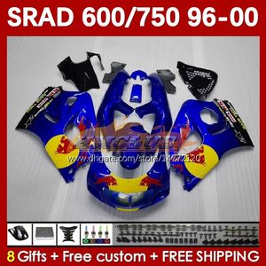 Rzeczywiska motocyklowe dla Suzuki Srad GSXR 750 600 CC 600CC 750CC 96-00 168 NO.5 GSXR750 GSXR-600 96 97 98 99 00 GSX-R750 GSXR600 1996 1997 1998 1999 2000 Body Yellow Blue